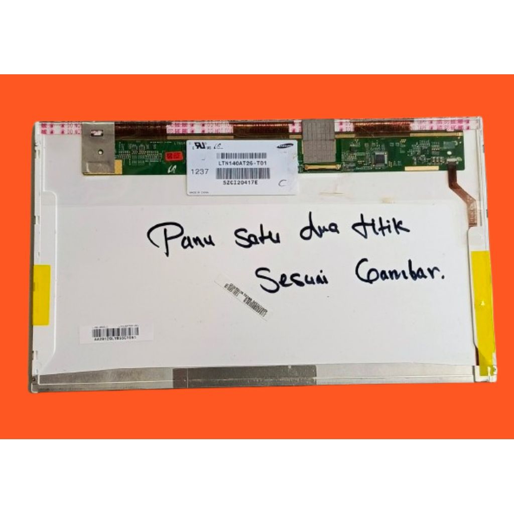 Lcd 14 inch 40 pin tebal - Lcd laptop 14 inch 40 pin tebal minus panu hampir tidak terlihat sesuai g