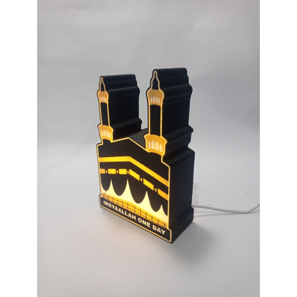 Lampu meja hias kabah/lampu meja/lampu led/lampu islami