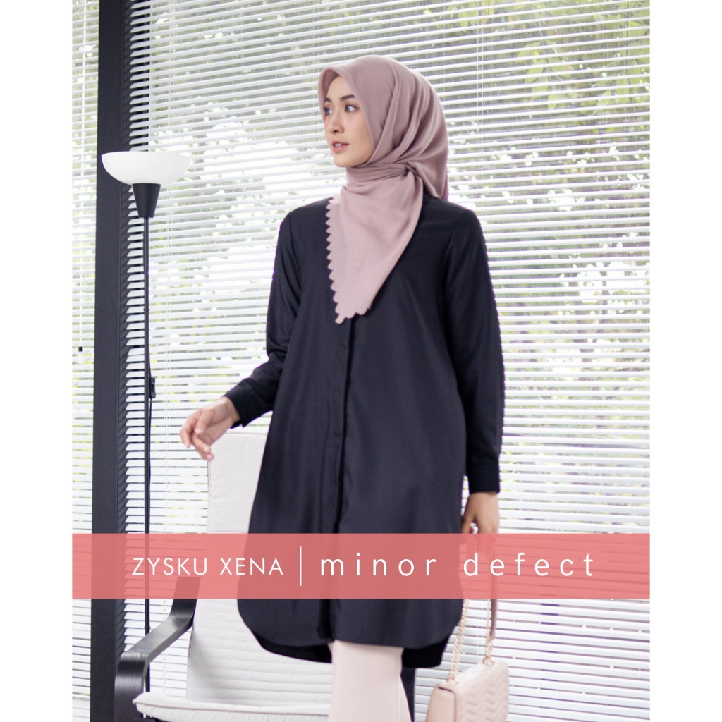 Zysku Xena | Minor Defect | Basic Long - 9 Warna | Kemeja Kerja Polos Kantor Wanita Lengan Panjang