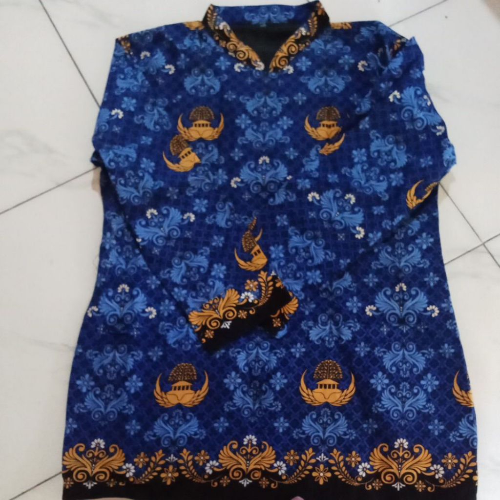 kemeja korpri kerah sanghai pria dan wanita/ korpri katun puring dan non puring