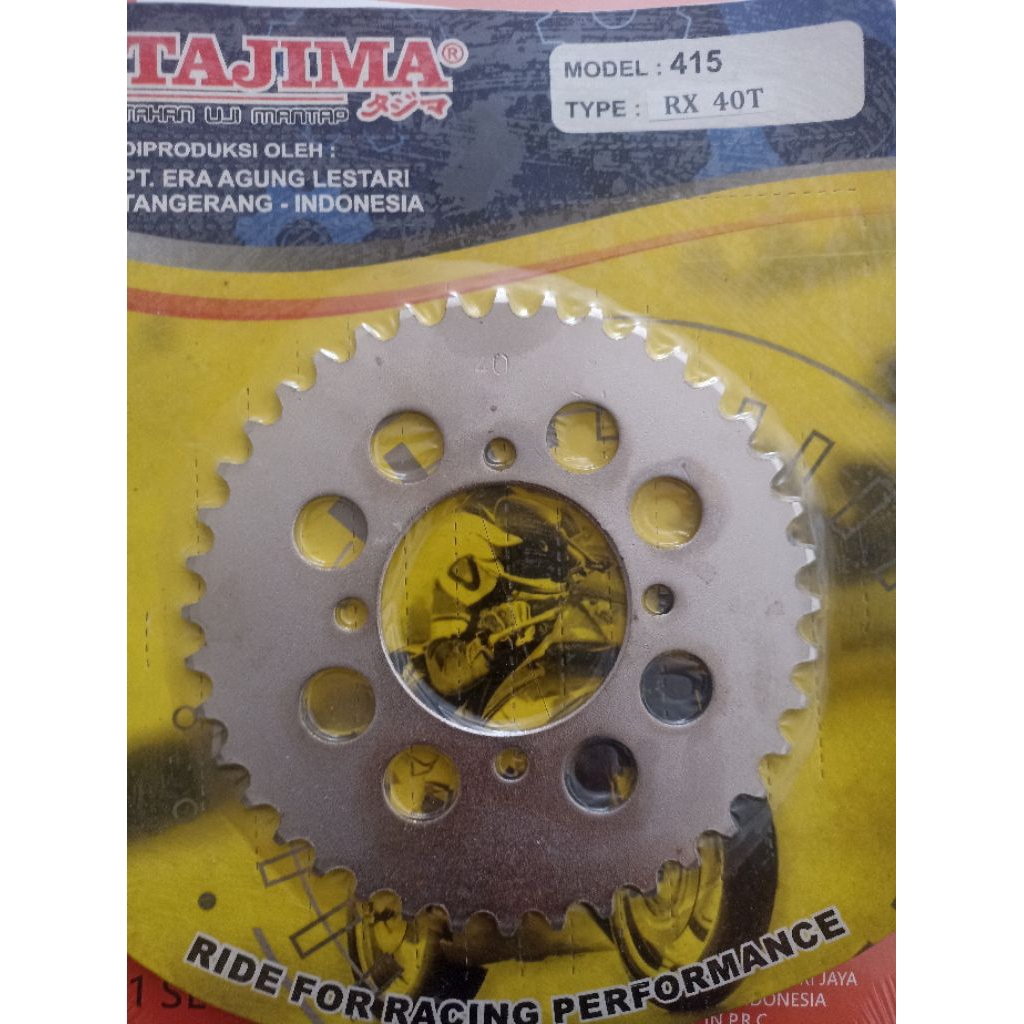 GIR BELAKANG 415 GIR TIPIS YAMAHA 415 40T GIR BELAKANG YAMAHA JUPITER Z VEGA RX F1 40T