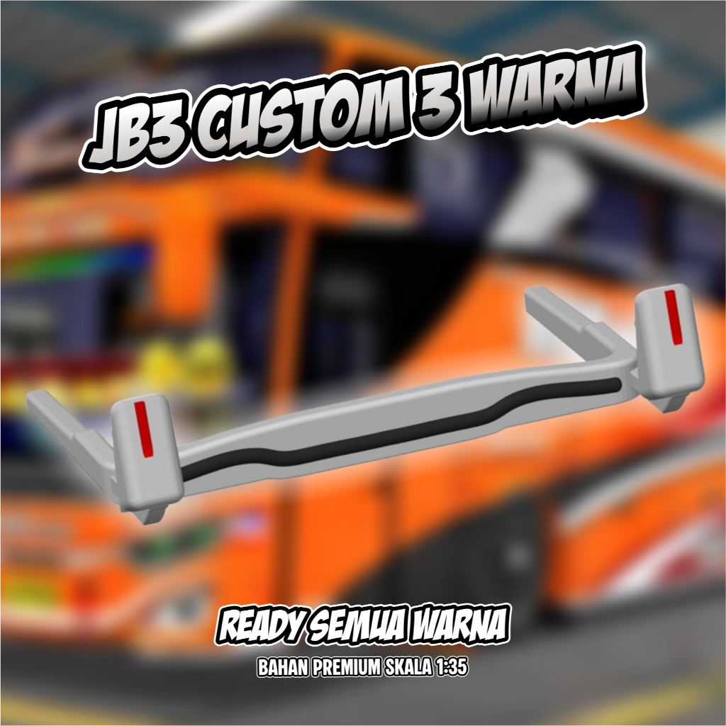 Miniatur Bus JB3 Full Set + Topi Spion 3 Warna – Diecast PO Bus Keren Pajangan Koleksi