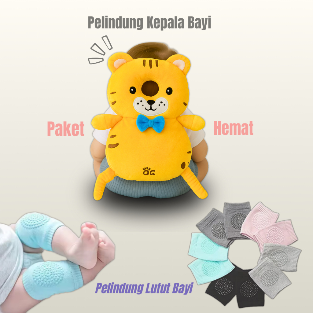 Bantal Pelindung Kepala Dan Lutut Bayi Anti Jatuh Untuk Belajar Duduk Atau Merangkak Jalan