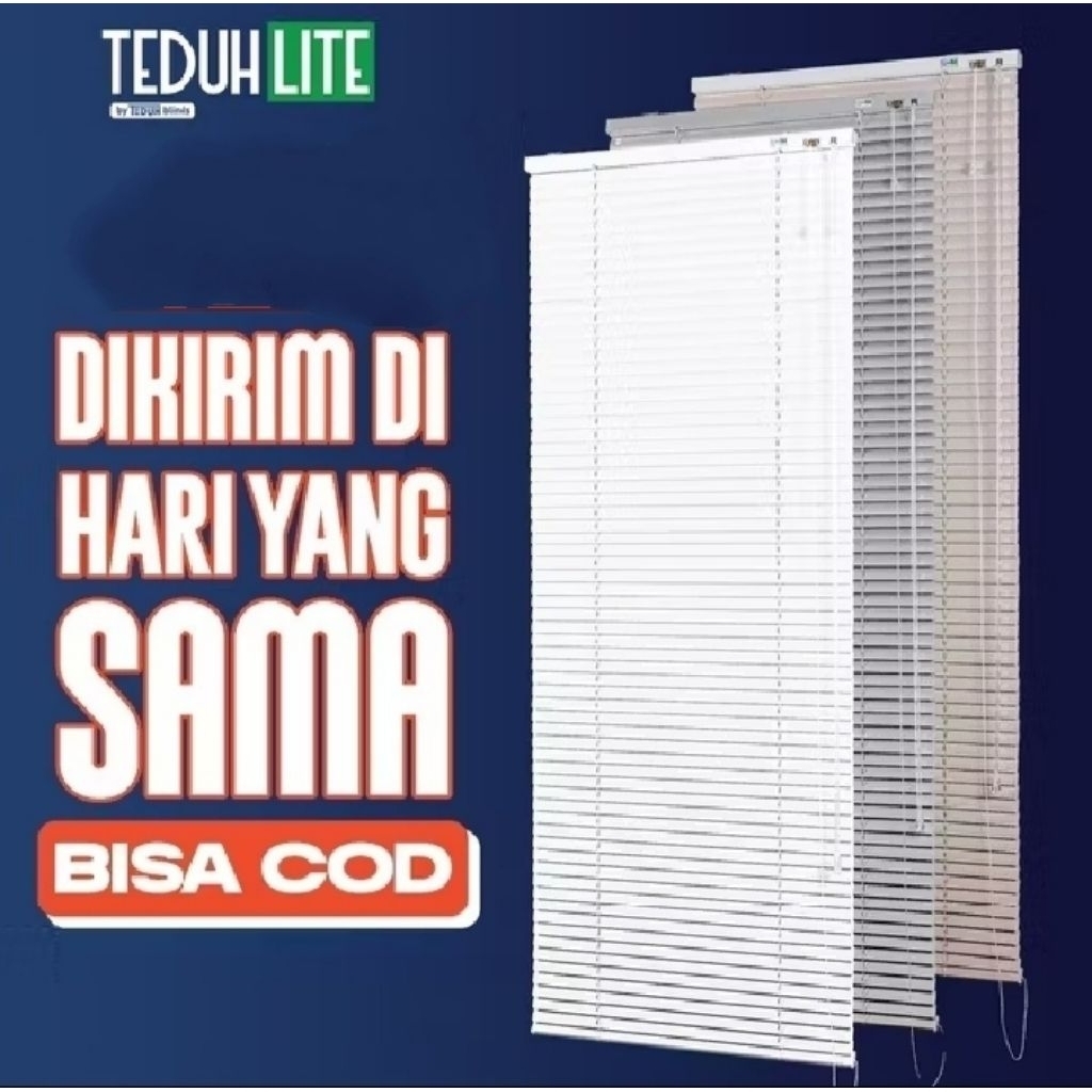 Tirai Gulung Minimalis Tirai Jendela Aesthetic Gorden Jendela Venetian Blind PVC 90x180 Cm Window Cu