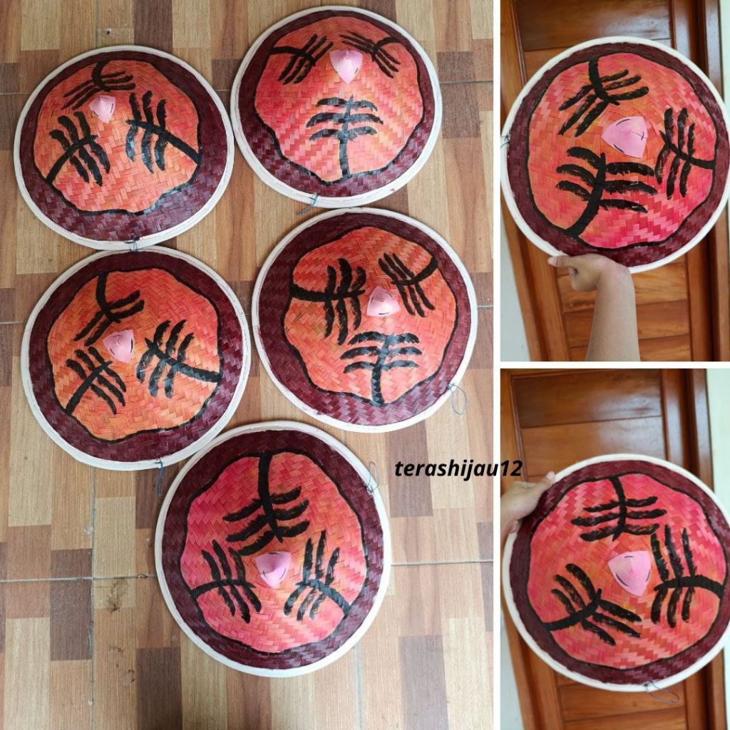 topi caping lukis / caping lukis pantai