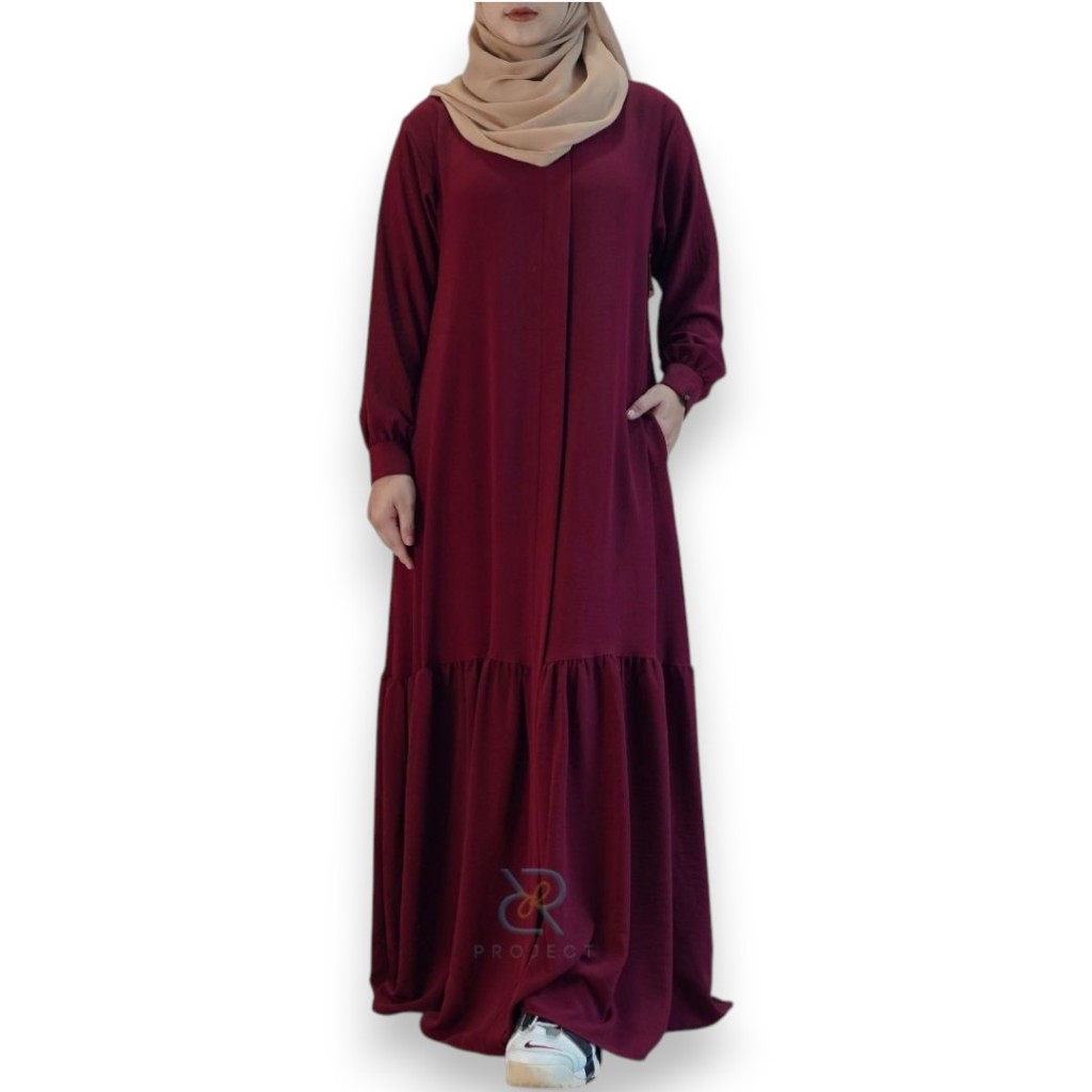 D&R PROJECT _ Acc Givanna Dress GAMIS LEBARAN Fashion Muslim Terlaris size S M L XL