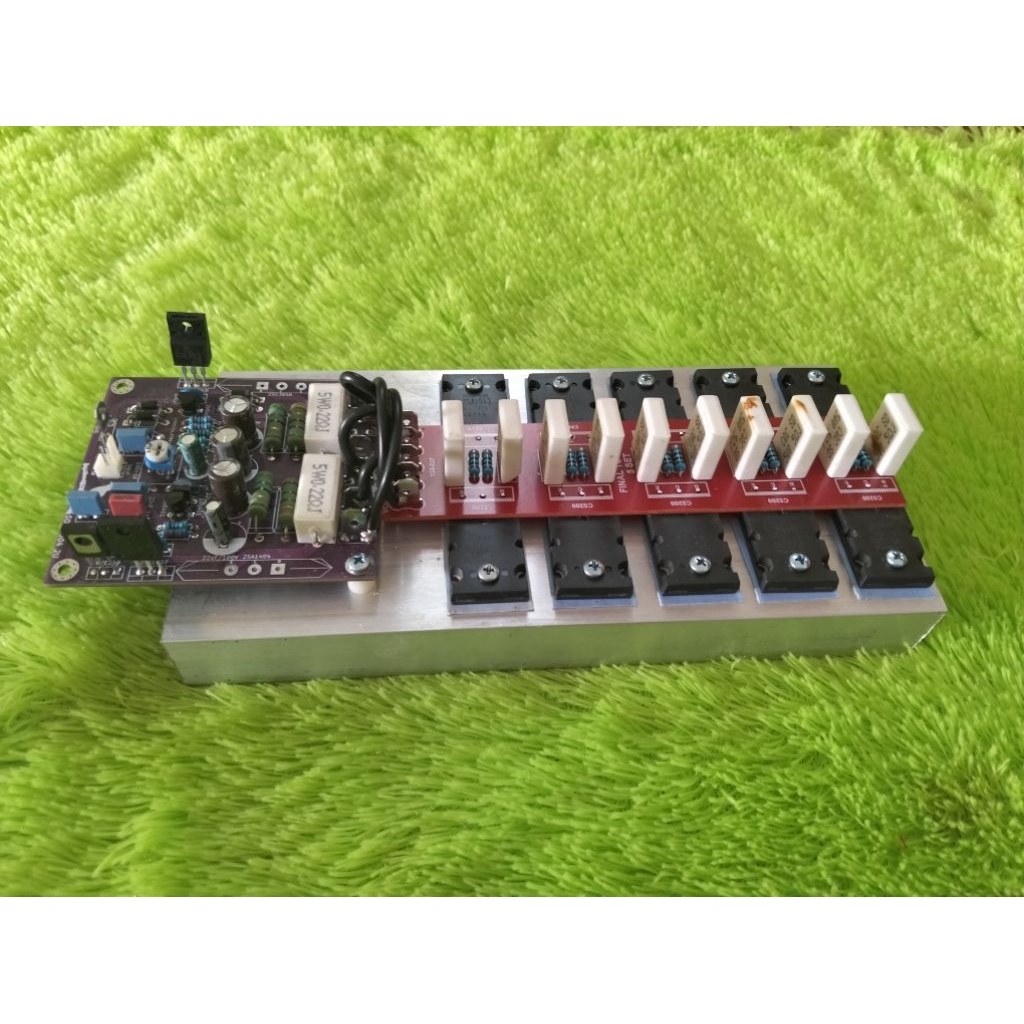 DRIVER POWER 5 SET TRANSISTOR PCB DOUBLE LAYER.