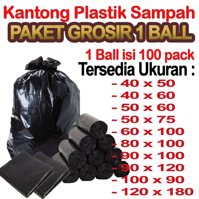 Kantong Plastik Sampah | Kantong Sampah | Plastik Sampah Besar 1 BALL GROSIR