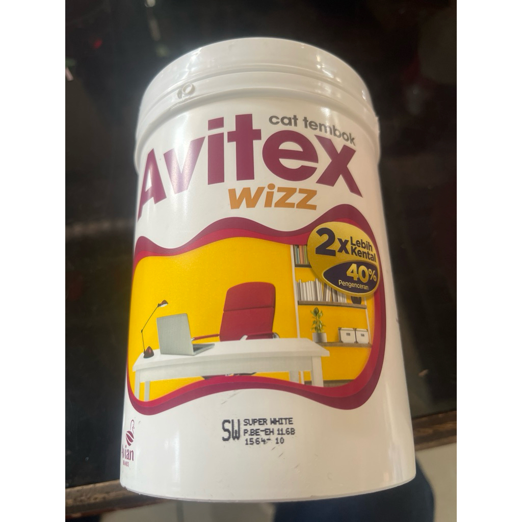 cat tembok avitex wizz super white