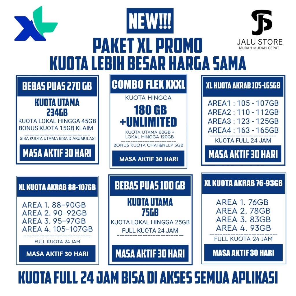 SUPER MURAH PAKET DATA XL XTRA COMBO FLEX, XTRA COMBO, PAKET AKRAB, HOTROD PROMO KUOTA 24 JAM XL, PR