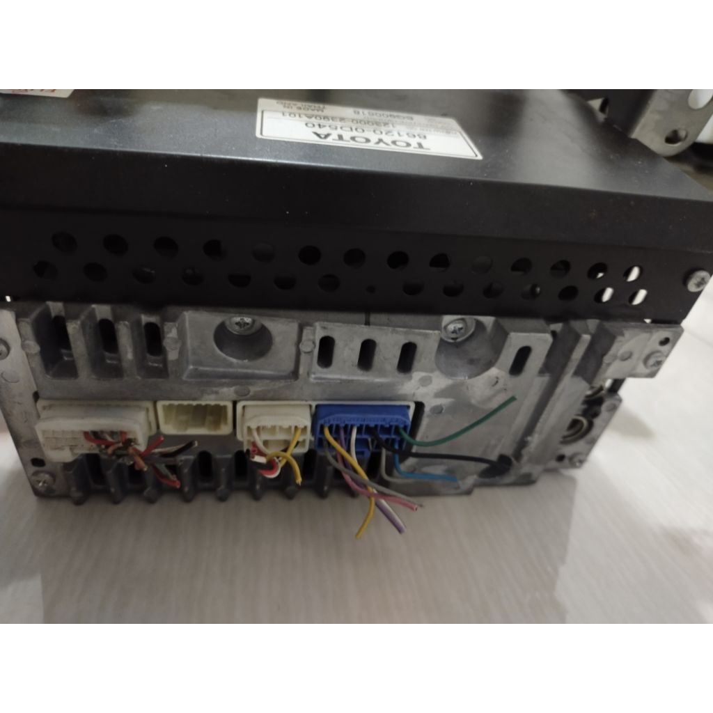 head unit original yaris bakpao