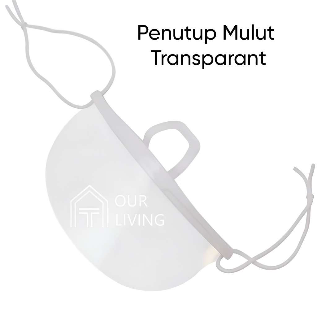 Penutup Mulut Transparan Chef Kantin Restoran / Face Shield Mouth Pelindung Masker Mulut