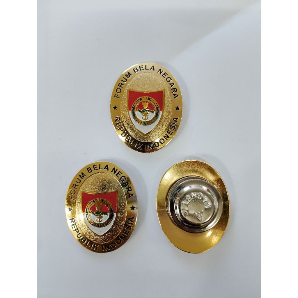 Pin Kuningan Bela Negara Magnet