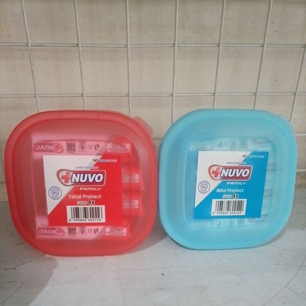 Sabun Nuvo Batang 72gram ( isi 4 + BONUS TEPAK )