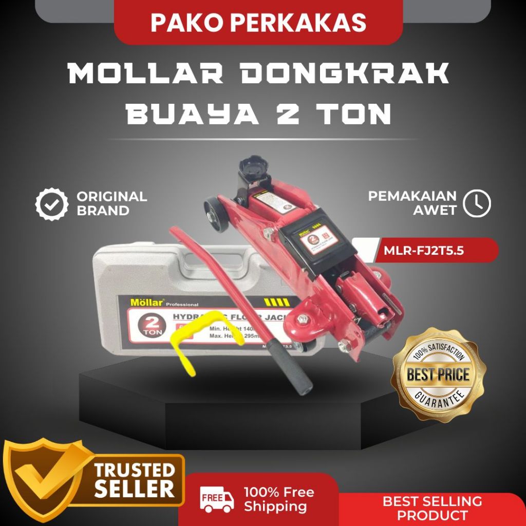 MOLLAR Dongkrak Buaya 2ton (2000kg) Box PVC