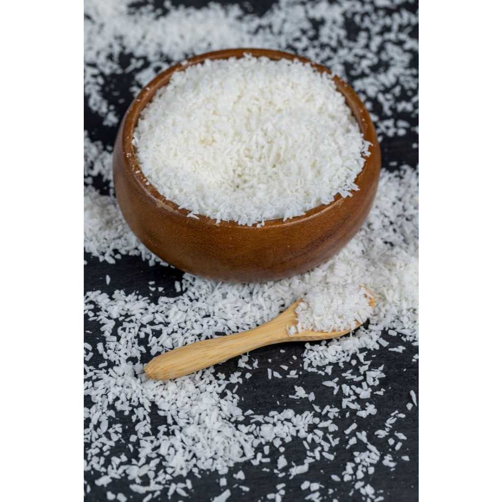 

Desiccated Coconut Kasar (100 Gram) / Kelapa Parut Kering flakes serpihan