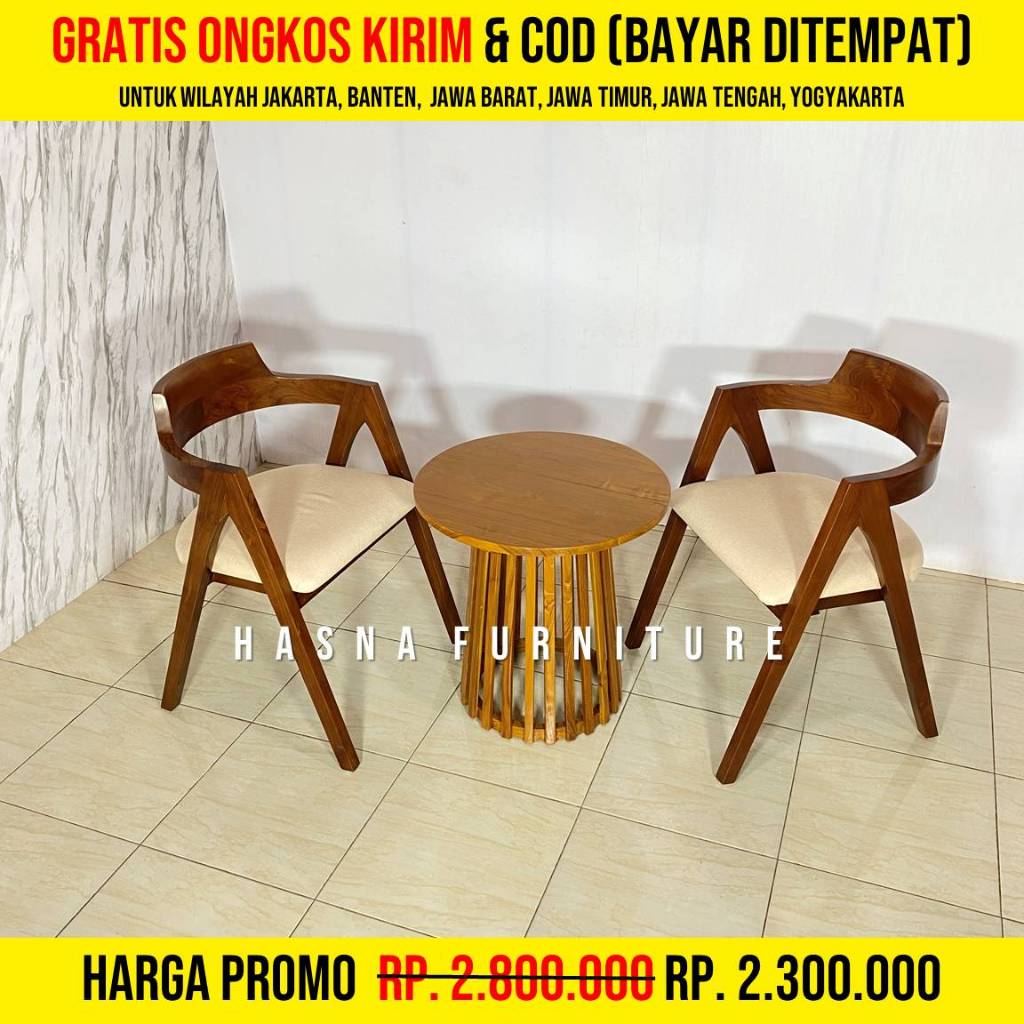 Set Kursi Teras Jati Jepara Asli Kayu Jati Awet Tahan Lama