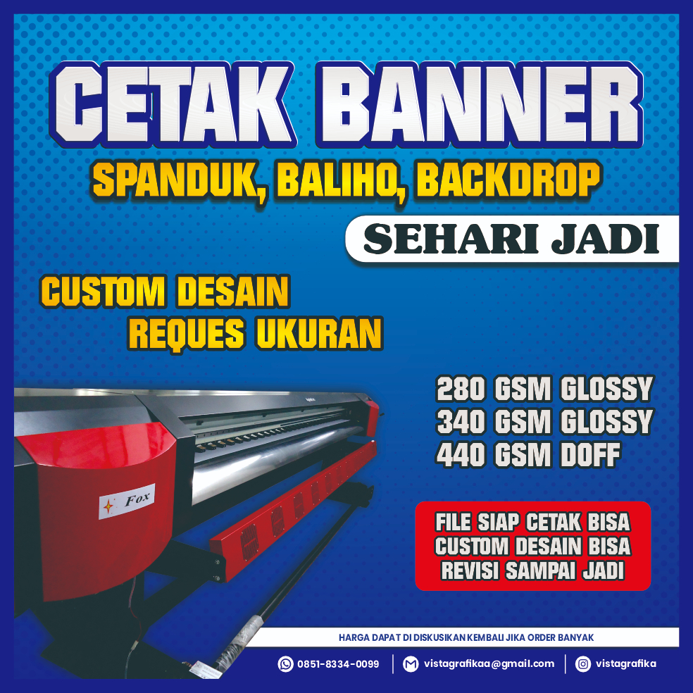 CETAK SPANDUK MMT BANNER 440GSM