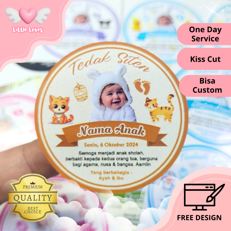 5-7 Stiker Tedak Siten Free Design dan Cutting Bahan Cromo Tedhak Siten