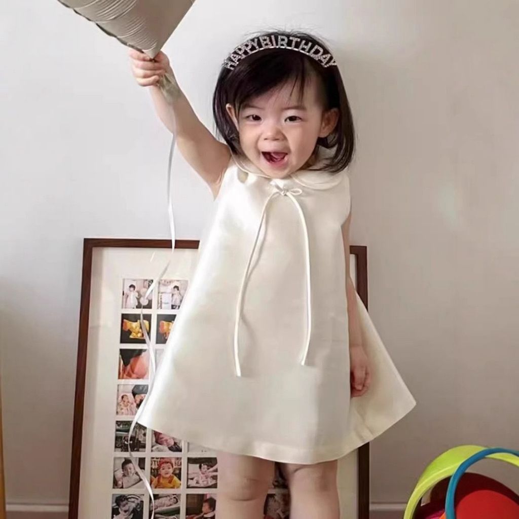 Olive Baby - Dress Premium Satin Anak Anak/Toddler | Gaun Ulang Tahun | Birthday Dress
