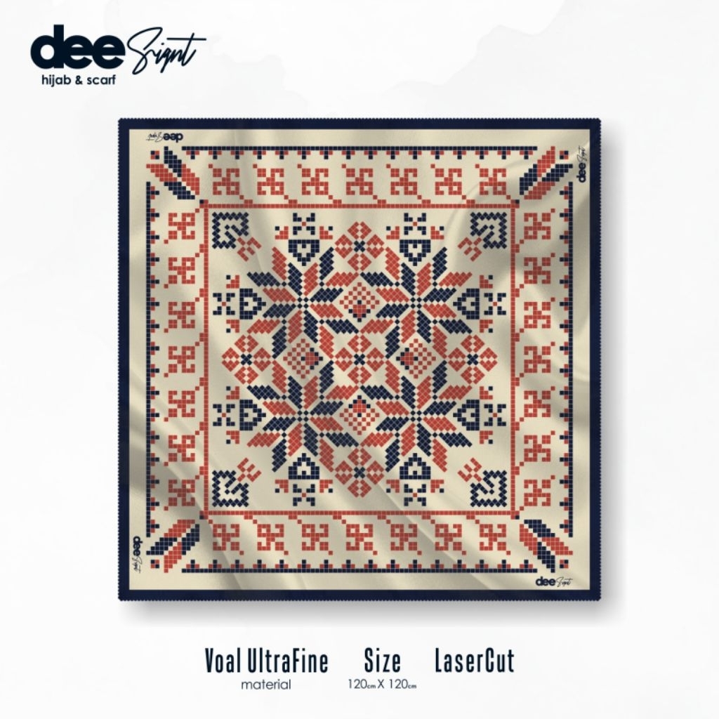 Hijab printing voal ultrafine lasercut