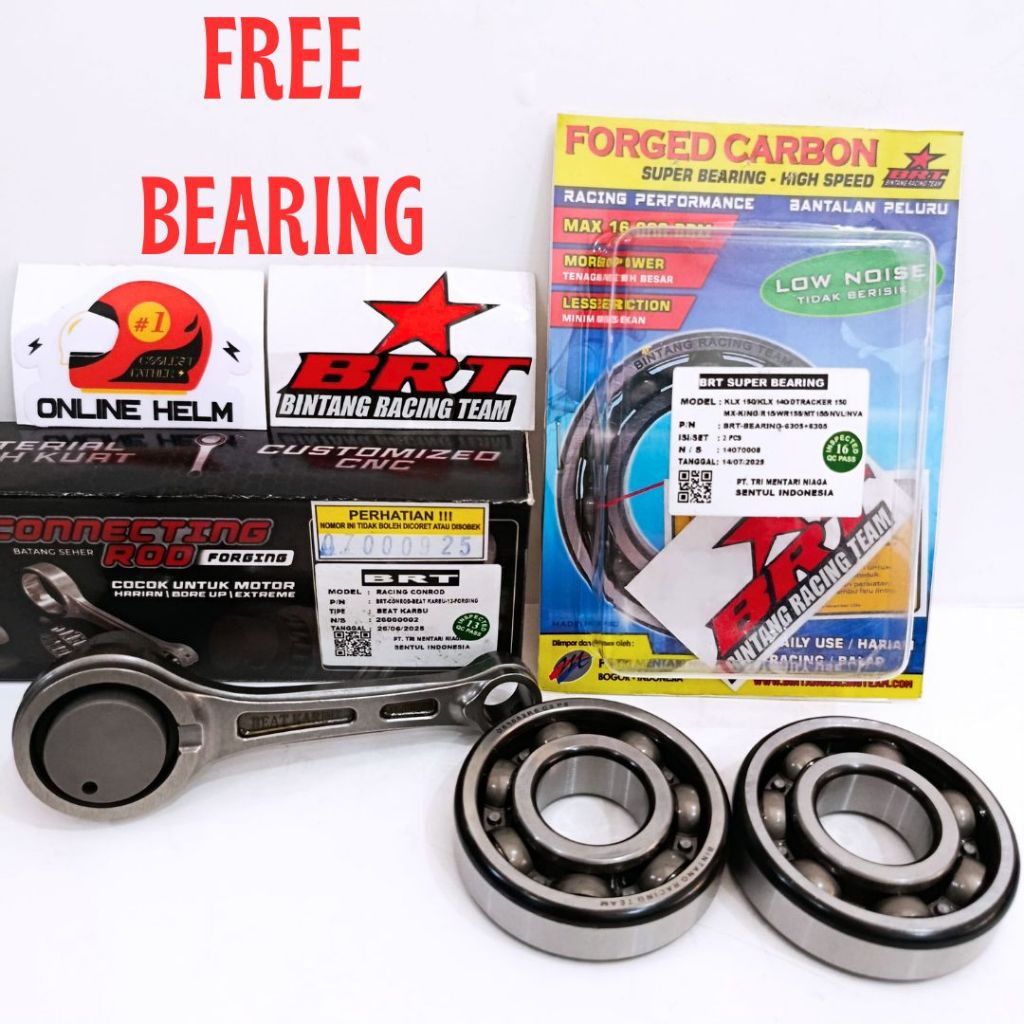 STANG SEHER CONROD FORGED FORGING CNC BRT BEAT SCOOPY SPACY FI ESP KARBU KARBURATOR