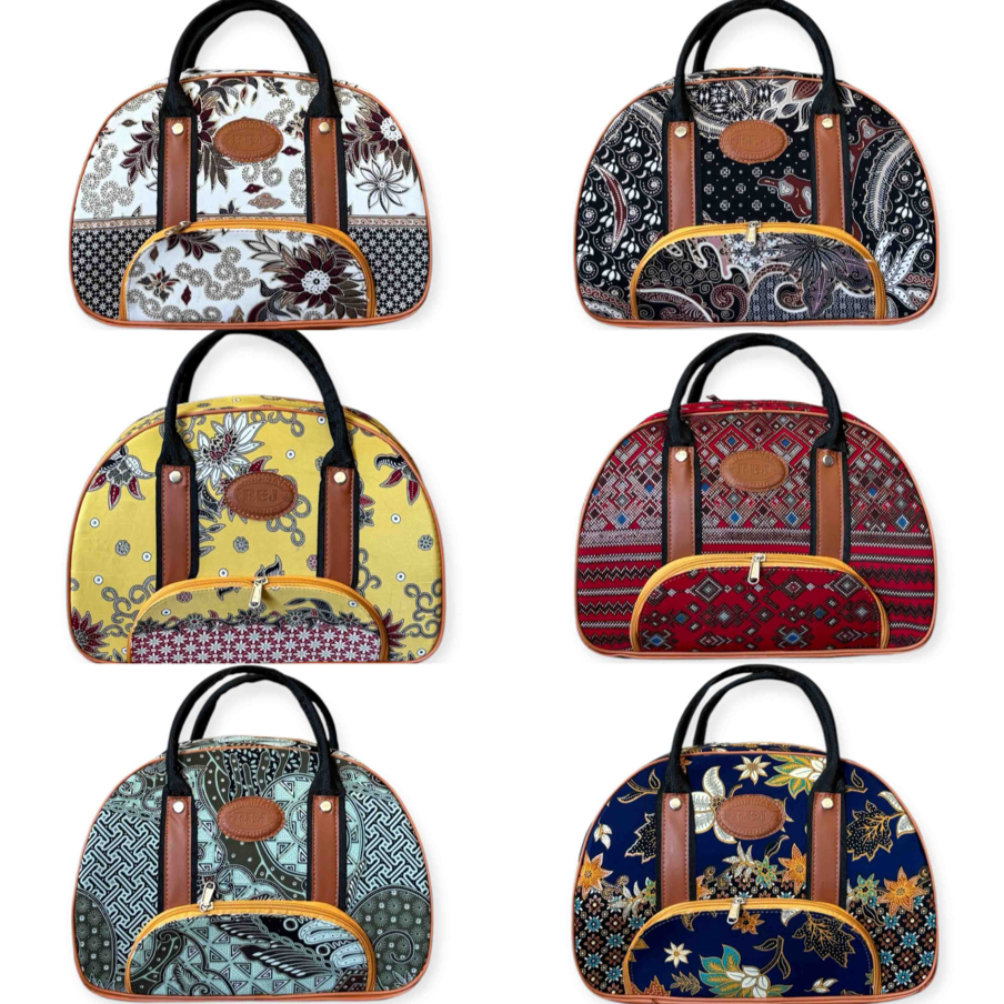 ESTEE - Tas Buwuh / Travel / Pakaian / Jinjing / Umroh Bahan Kulit Sintetis Printing / Batik Kecil /