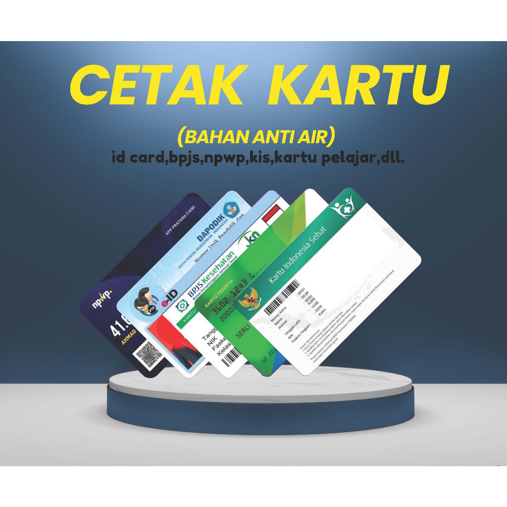 

Cetak ID Card Kartu BPJS KIS Bisa Satuan Anti Luntur Bahan PVC Tebal 2 SISI