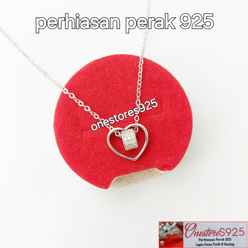 KALUNG LOVE RODA PERAK 925 LAPIS EMAS PUTIH