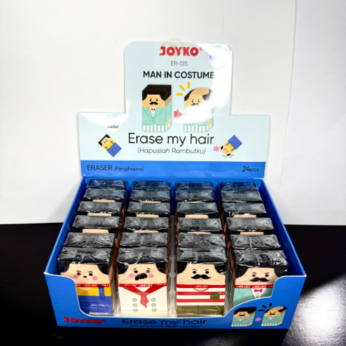

(1 BOX / 24 PCS) Penghapus Eraser Joyko ER-125 Man In Costume
