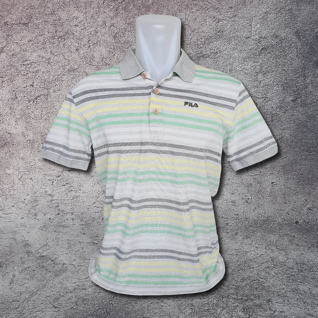 Baju Kaos Polo FILA - Size M / Lebar 52 cm - Original - Second