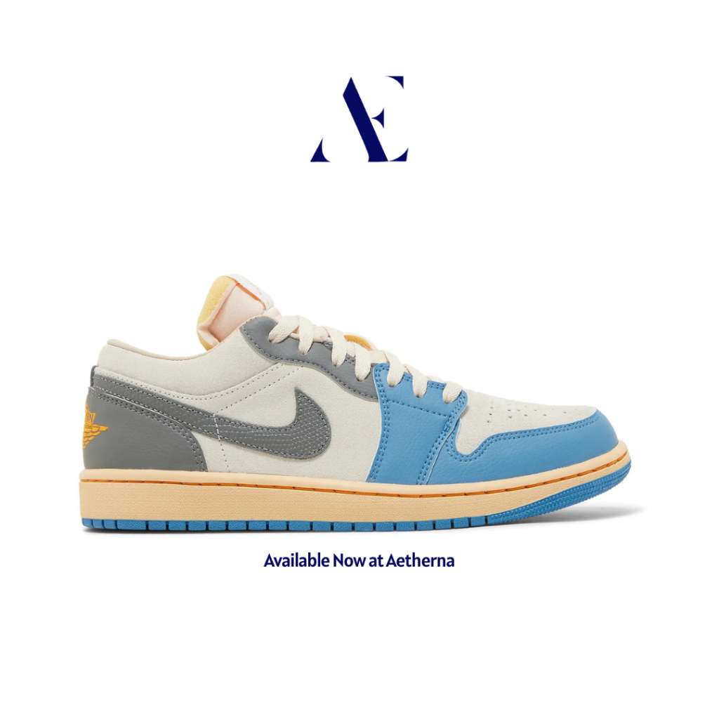 Aetherna. - Sepatu Sneakers Air Jordan 1 Low SE Tokyo 96 Vintage UNC Grey Authentic
