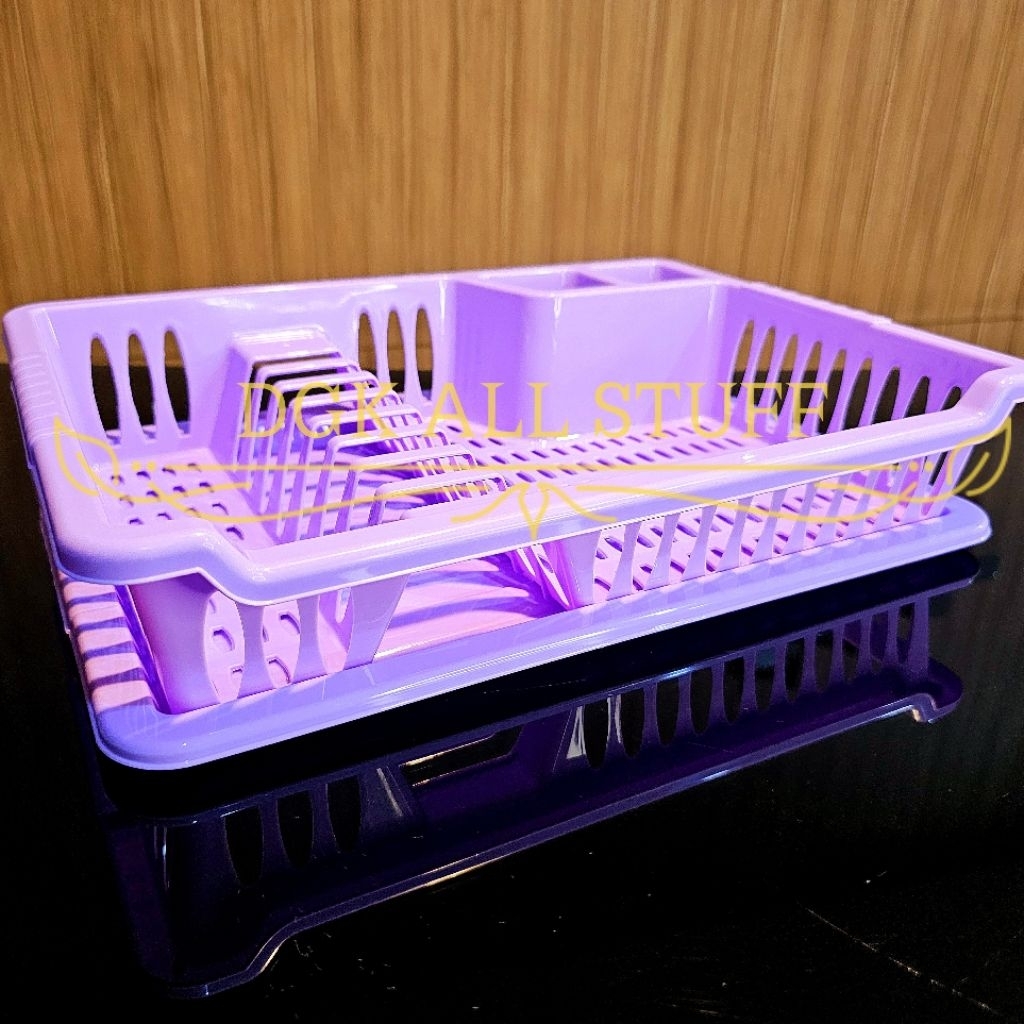 Rak Tempat Pengering Peniris Piring Alat Makan Dapur Piring Gelas Mangkok Wastafel Susun 1 Tingkat S