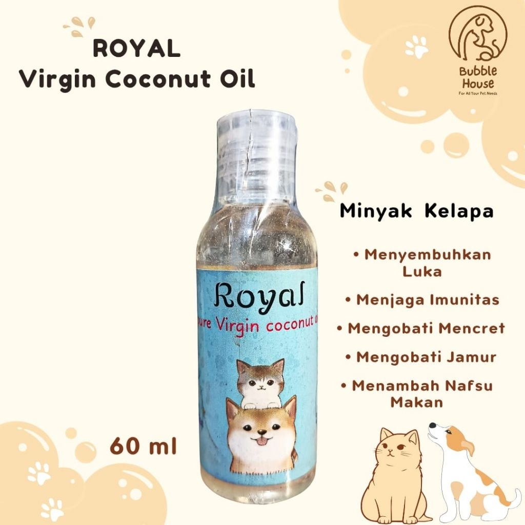 Royal Virgin Coconut Oil 60ML Minyak Kelapa Alami untuk Menyembuhkan Luka & Menjaga Imunitas 60 ml