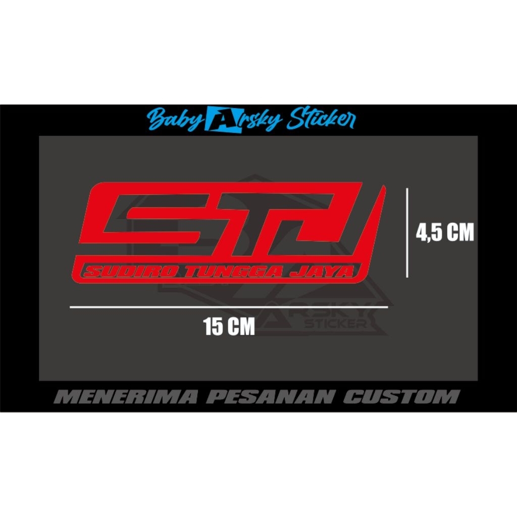 Stiker cutting STJ merah