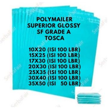 

POLYMAILER COLOR SF GRADE A / POLYMAILER WARNA TOSCA / 100% QUALITY