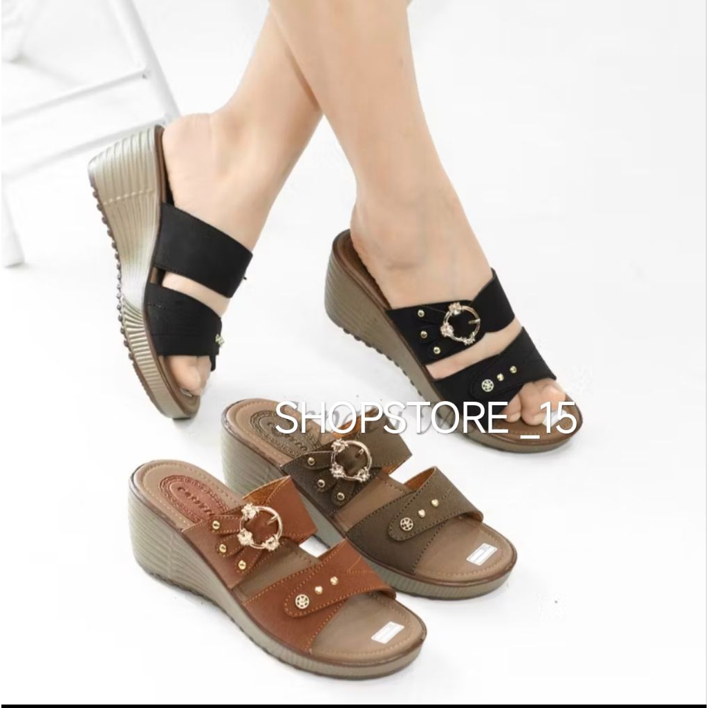 SENDAL WEDGES LEBARAN|KONDANGAN|IBU-IBU