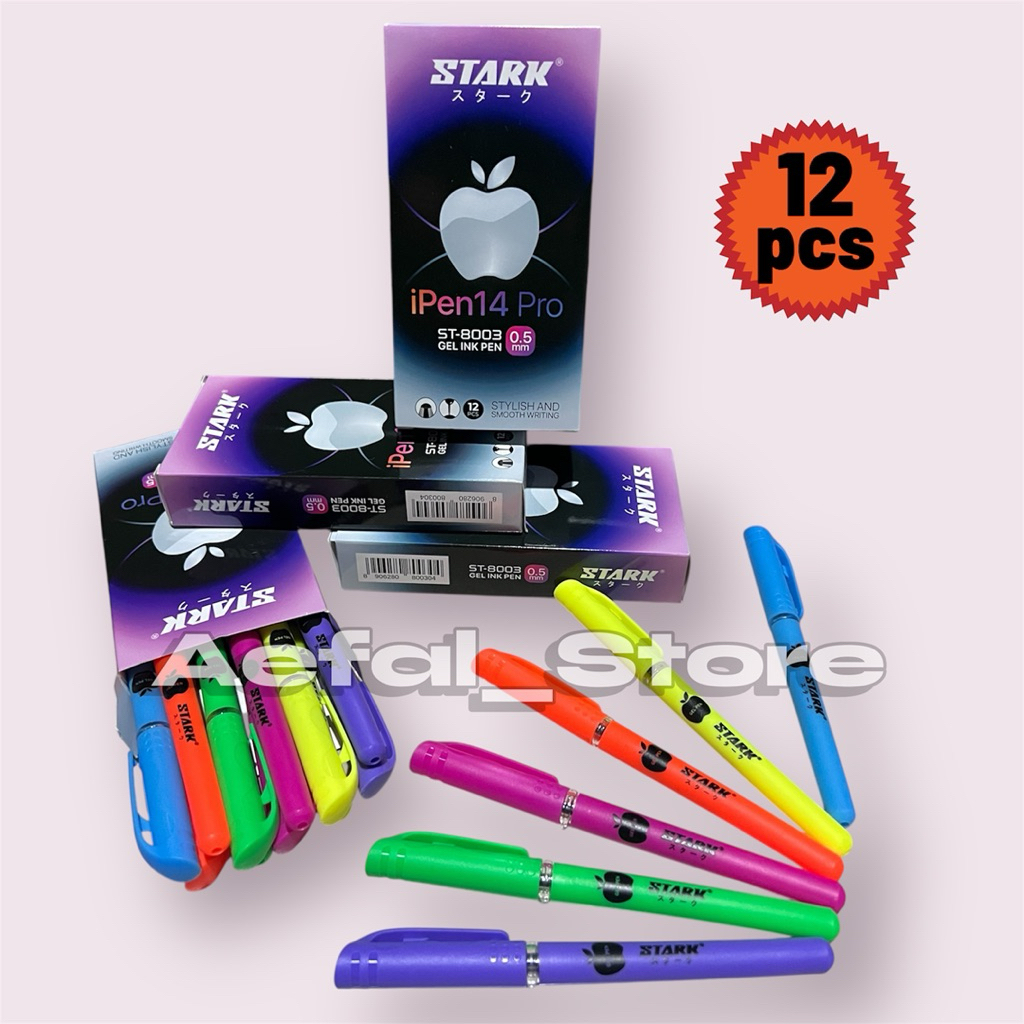 

(1 pak) Bolpen Pulpen Gel Ipen Stark 0.5mm isi 12pcs