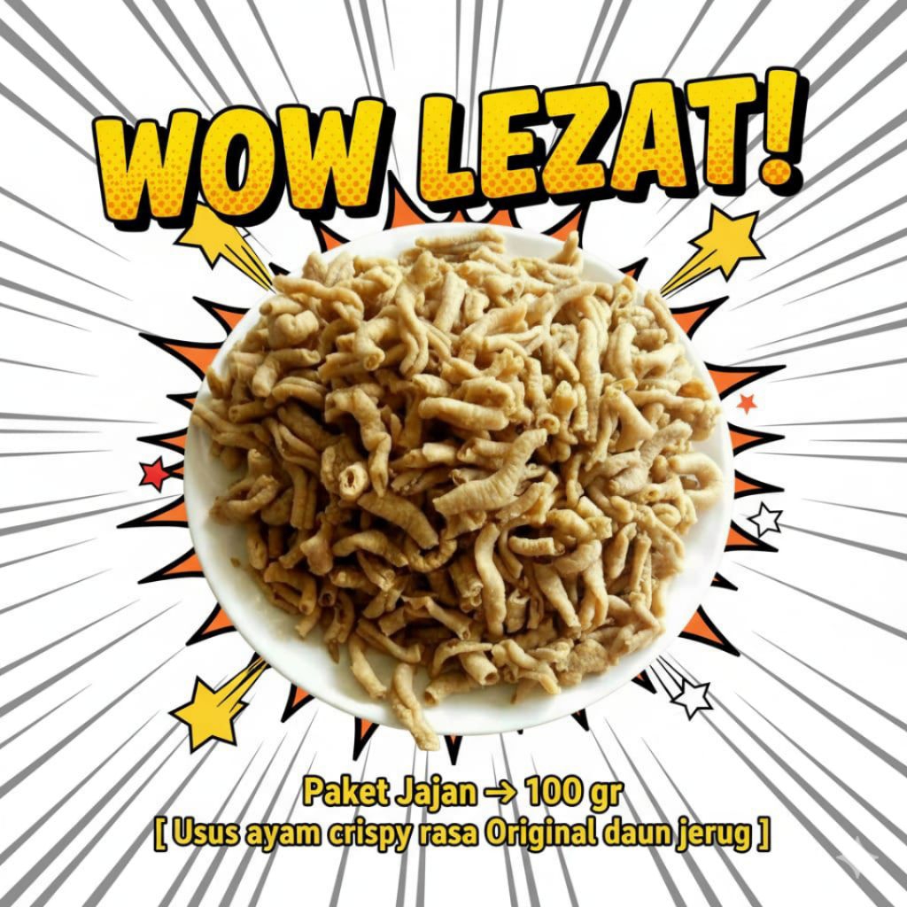 

Paket Jajan → 100 gr [ Usus ayam crispy rasa original daun jeruk ]