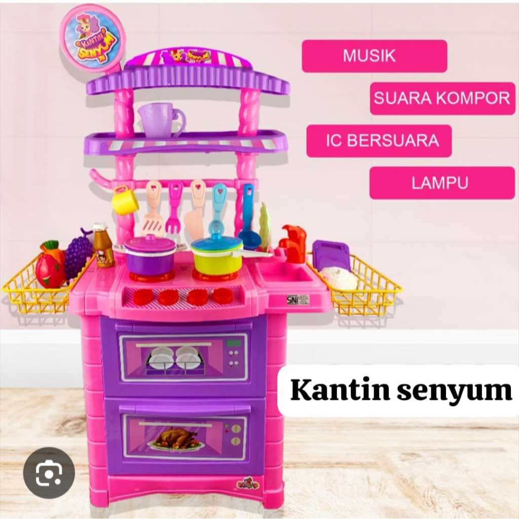 Mainan kitchen set jumbo kantin senyum mainan anak perempuan masakan set jumbo