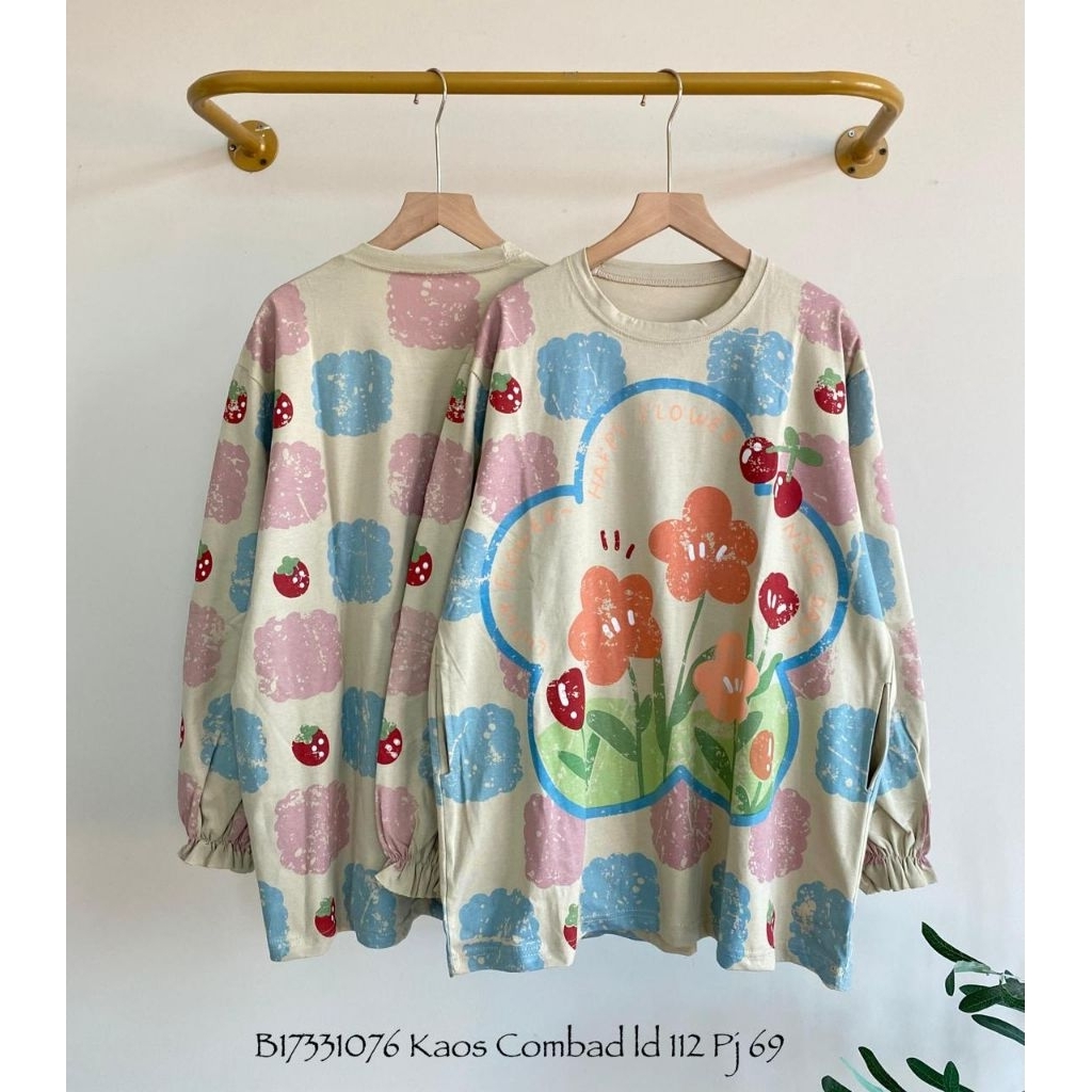 Baju Kaos Tebal Premium LD 120 Wanita / Fashion Atasan Cewek Terbaru / Busana Wanita / Pakaian Perem