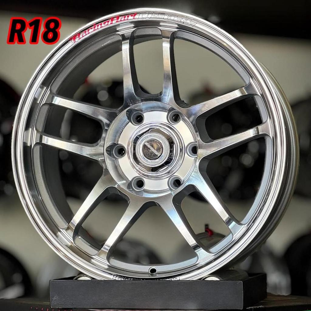 velg mobil ring 18 RACING HART CP035 FULL MIRROR R18 velg racing mobil Fortuner pajero triton hilux 