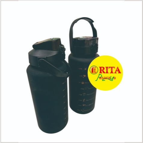 Botol Minum 2000 ml Warna Hitam / Botol Sporty