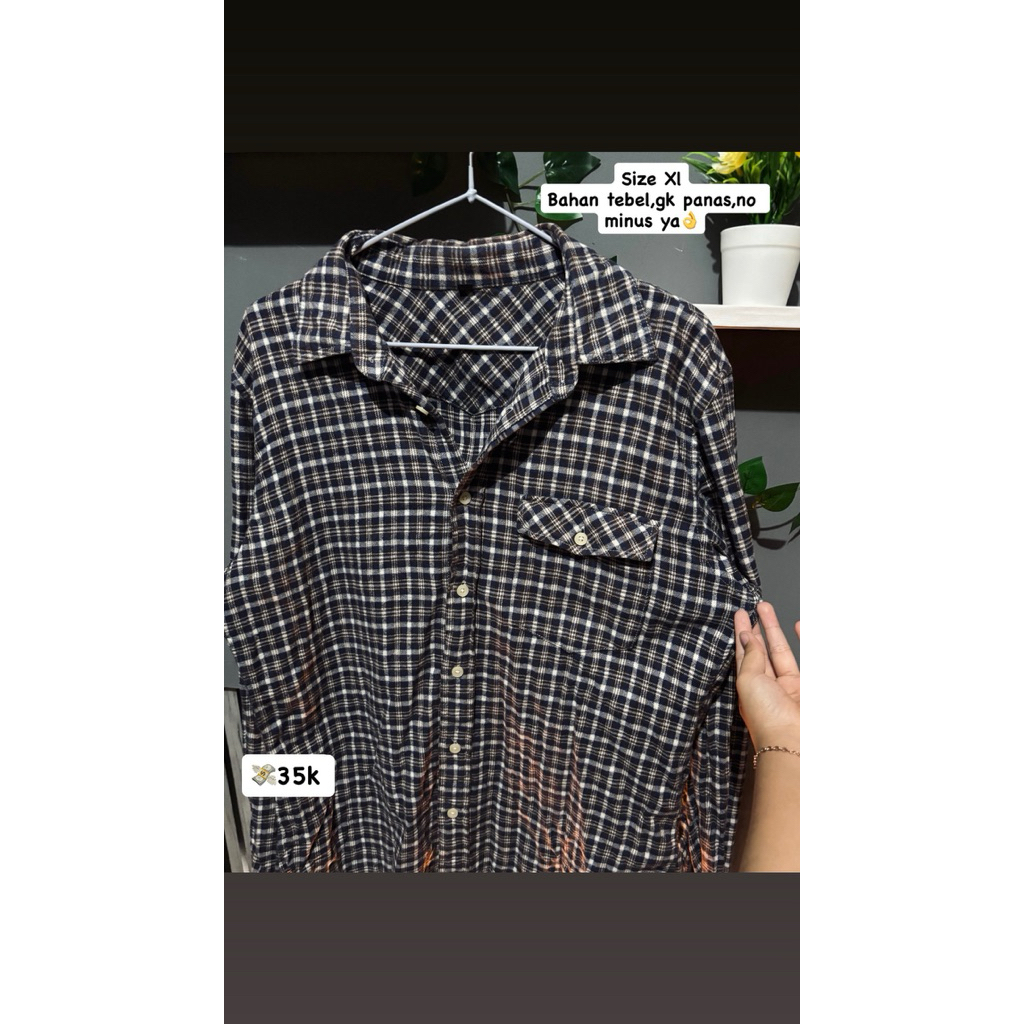 Kemeja Flannel Second