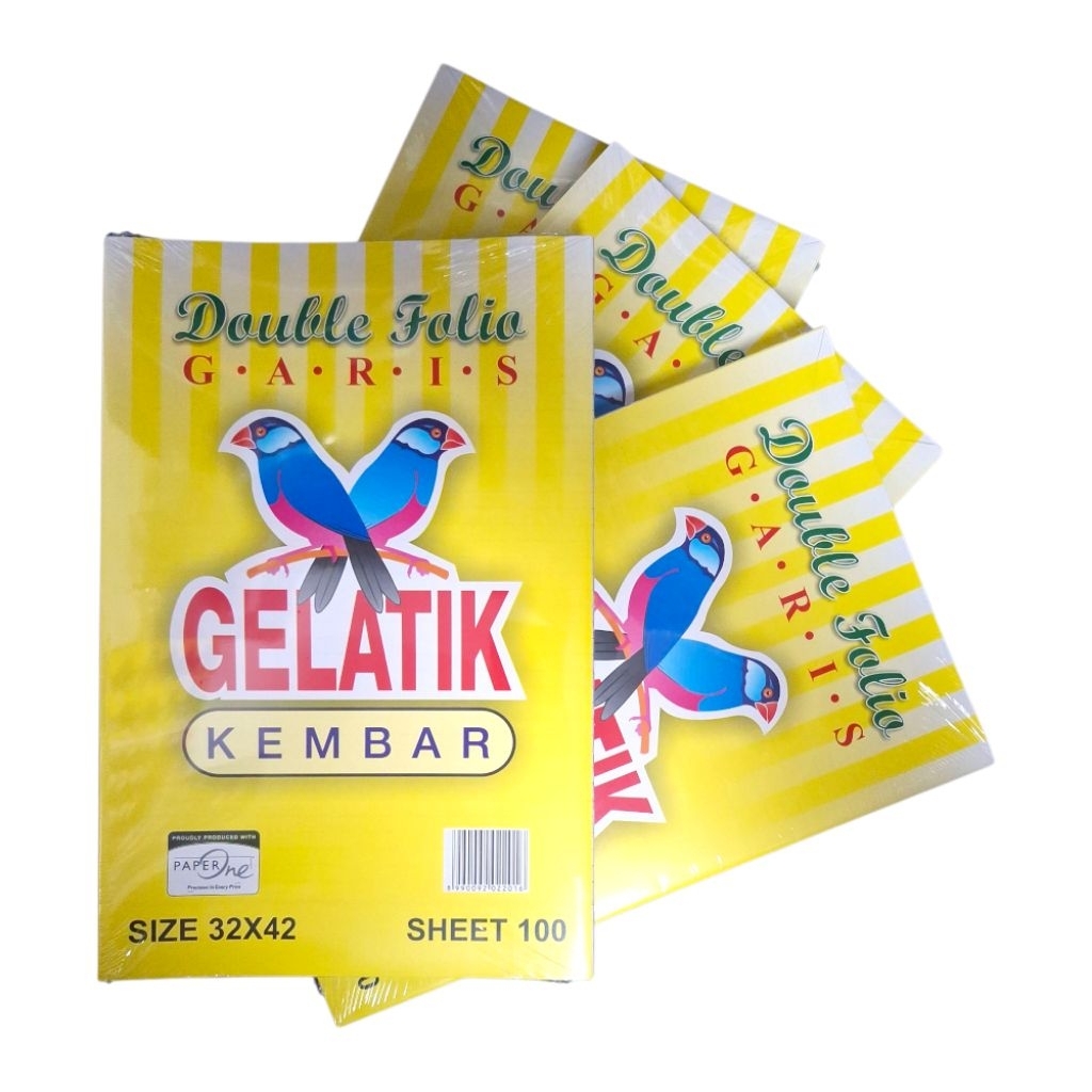 

Kertas folio Garis Gelatik Kembar untuk sekolah/Kertas Double Folio Bergaris F4 200 Dan 100 vLembar/Folio