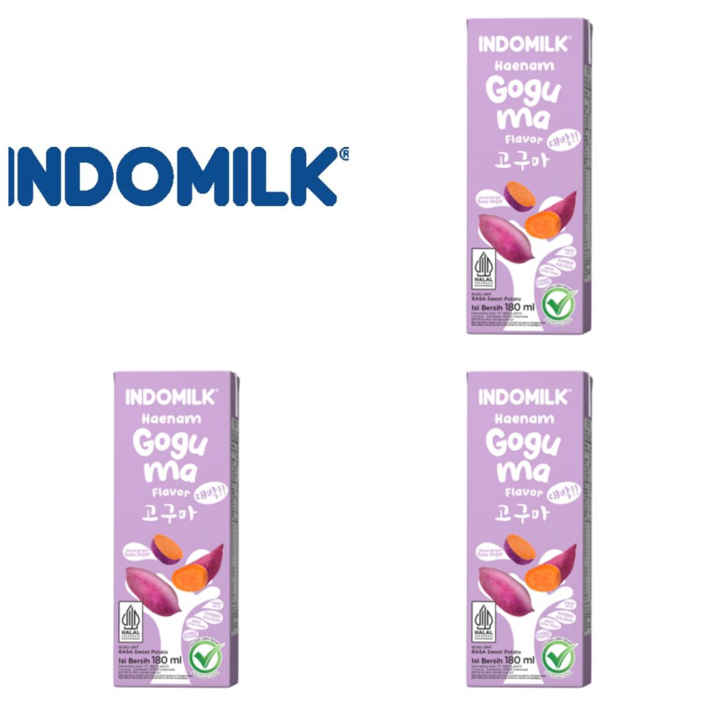 

Indomilk Haenam Susu UHT Goguma Kotak 180 Ml