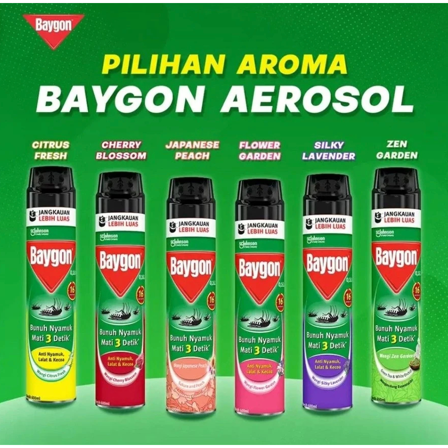 Baygon Jumbo Spray 600 ML / Spray Nyamuk Obat Semprot Baygon Besar