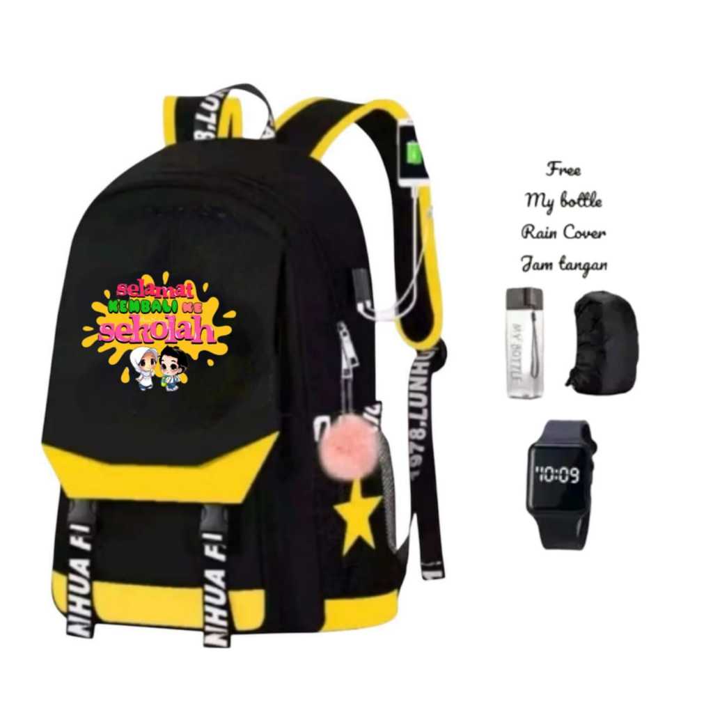 Tas Ransel Sekolah Anak laki laki Karakter FF dan Super Hero Murah