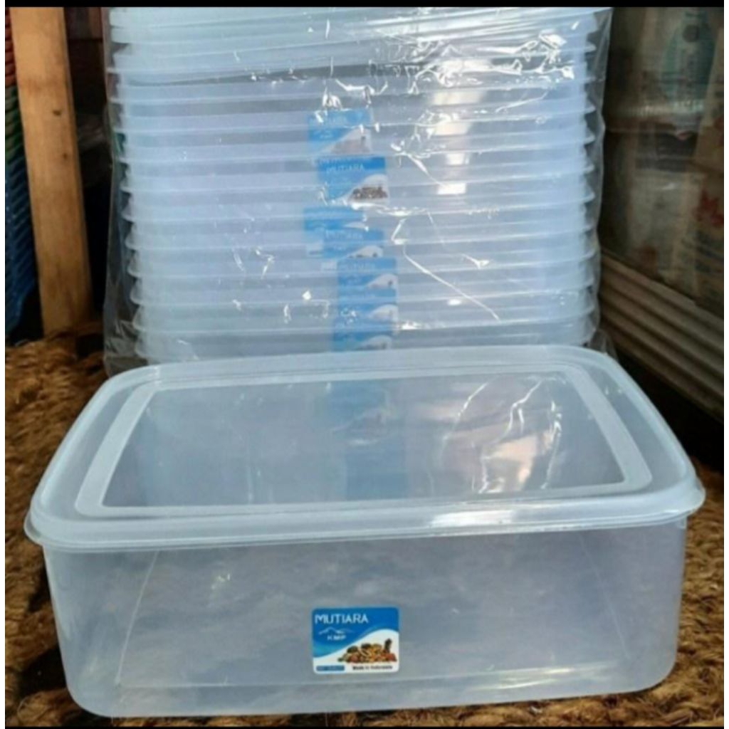 kotak donat - kotak makan KMP - mutiara pack 3500ml - box serbaguna - wadah Plastik