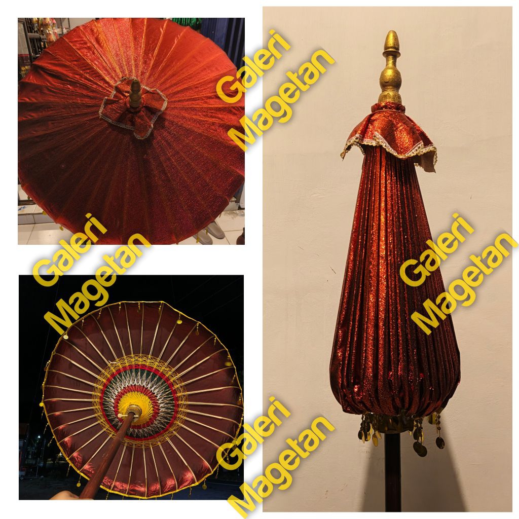 Payung Agung Merah Glosi / songsong agung / payung jaranan / payung karnaval / payung pengantin / Pa